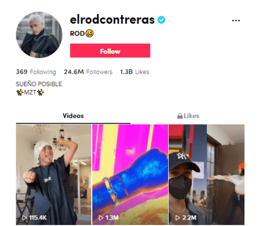 ElRodContreras Los 10 usuarios mexicanos más populares en TikTok